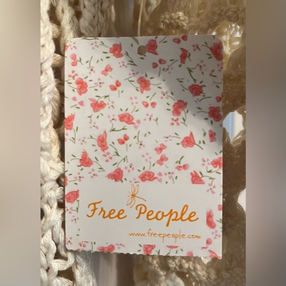 Free People - NWT - Sweet Talker Long Crochet Cardigan in Crema - XS - Picture 5 of 6